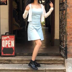 Vintage Baby Blue school girl skirt dress